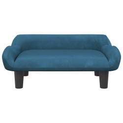 Lit pour chien bleu 70x40x24 cm velours 