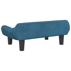 Lit pour chien bleu 70x40x24 cm velours 