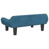 Lit pour chien bleu 70x40x24 cm velours 