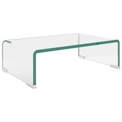 Meuble TV/pour moniteur 40x25x11 cm verre transparent 