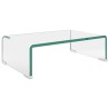 Meuble TV/pour moniteur 40x25x11 cm verre transparent 