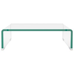 Meuble TV/pour moniteur 40x25x11 cm verre transparent 