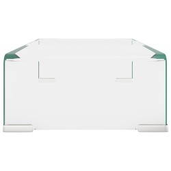 Meuble TV/pour moniteur 40x25x11 cm verre transparent 