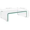 Meuble TV/pour moniteur 40x25x11 cm verre transparent 