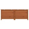Boîte à coussins d'extérieur Marron 150x50x56 cm Sapin massif 
