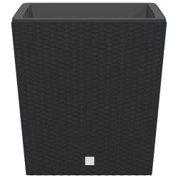 Jardinière et intérieur amovible anthracite 37 /64 L rotin PP 