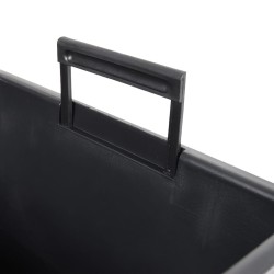 Jardinière et intérieur amovible anthracite 37 /64 L rotin PP 