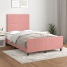 Cadre de lit sans matelas rose 120x190 cm velours 