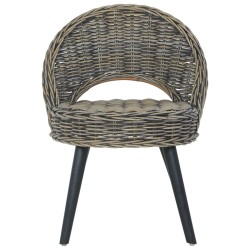 Chaise de canapé rotin kubu noir 