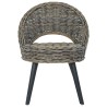 Chaise de canapé rotin kubu noir 