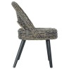 Chaise de canapé rotin kubu noir 