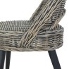 Chaise de canapé rotin kubu noir 