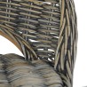 Chaise de canapé rotin kubu noir 