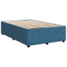 Cadre de lit sans matelas bleu 120x200 cm velours 