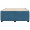 Cadre de lit sans matelas bleu 120x200 cm velours 