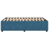 Cadre de lit sans matelas bleu 120x200 cm velours 