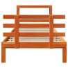 Cadre de lit avec tête de lit sans matelas cire marron 90x200cm 