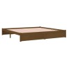 Cadre de lit sans matelas marron miel bois massif 200x200 cm 