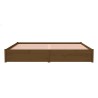 Cadre de lit sans matelas marron miel bois massif 200x200 cm 