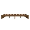 Cadre de lit sans matelas marron miel bois massif 200x200 cm 
