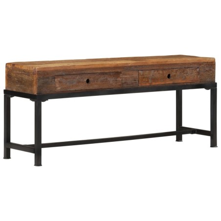 Meuble TV 110x30x46 cm bois massif de récupération  