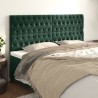 Têtes de lit 4 pcs Vert foncé 100x7x78/88 cm Velours 