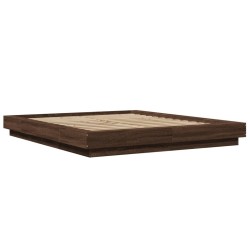 Cadre de lit avec lumières LED sans matelas 150x200 cm 