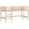 Lit mezzanine enfants avec rideaux sans matelas rose 90x190 cm 