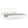 Cadre de lit sans matelas blanc 200x200 cm bois massif de pin 
