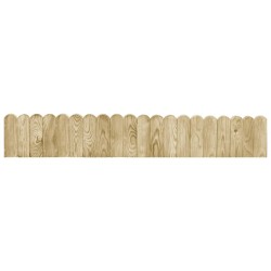 Rouleaux de bordure 2 pcs 120 cm Bois de pin imprégné 
