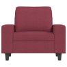 Fauteuil avec repose-pied Rouge bordeaux 60 cm Tissu 
