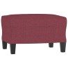 Fauteuil avec repose-pied Rouge bordeaux 60 cm Tissu 