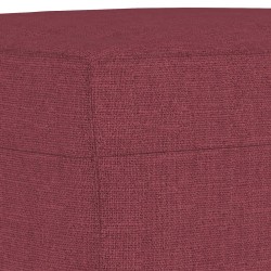 Fauteuil avec repose-pied Rouge bordeaux 60 cm Tissu 