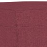 Fauteuil avec repose-pied Rouge bordeaux 60 cm Tissu 