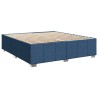 Cadre de lit sans matelas bleu 200x200 cm tissu 