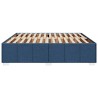 Cadre de lit sans matelas bleu 200x200 cm tissu 