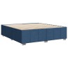 Cadre de lit sans matelas bleu 200x200 cm tissu 