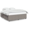 Cadre de lit sans matelas taupe 200x200 cm tissu 