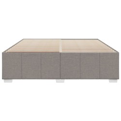 Cadre de lit sans matelas taupe 200x200 cm tissu 