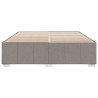 Cadre de lit sans matelas taupe 200x200 cm tissu 