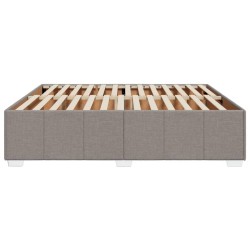 Cadre de lit sans matelas taupe 200x200 cm tissu 