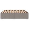 Cadre de lit sans matelas taupe 200x200 cm tissu 