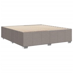Cadre de lit sans matelas taupe 200x200 cm tissu 