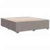Cadre de lit sans matelas taupe 200x200 cm tissu 
