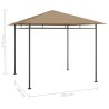 Belvédère 3x3x2,7 m Taupe 180 g/m² 