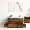 Cadre de lit sans matelas chêne fumé 90x190 cm 