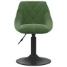 Chaises pivotantes à manger lot de 4 vert foncé velours 