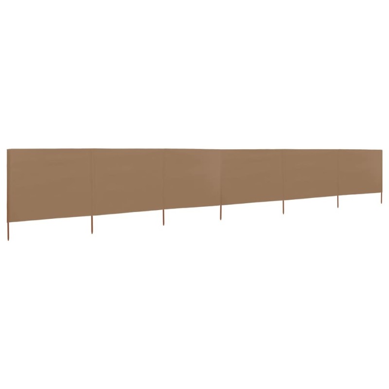 Paravent 6 panneaux Tissu 800 x 80 cm Taupe Paravent 6 panneaux Tissu 800 x 80 cm Taupe