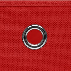 Boîtes de rangement avec couvercles 10 pcs 28x28x28 cm Rouge 