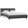 Cadre de lit avec LED Gris Similicuir 120 x 200 cm  